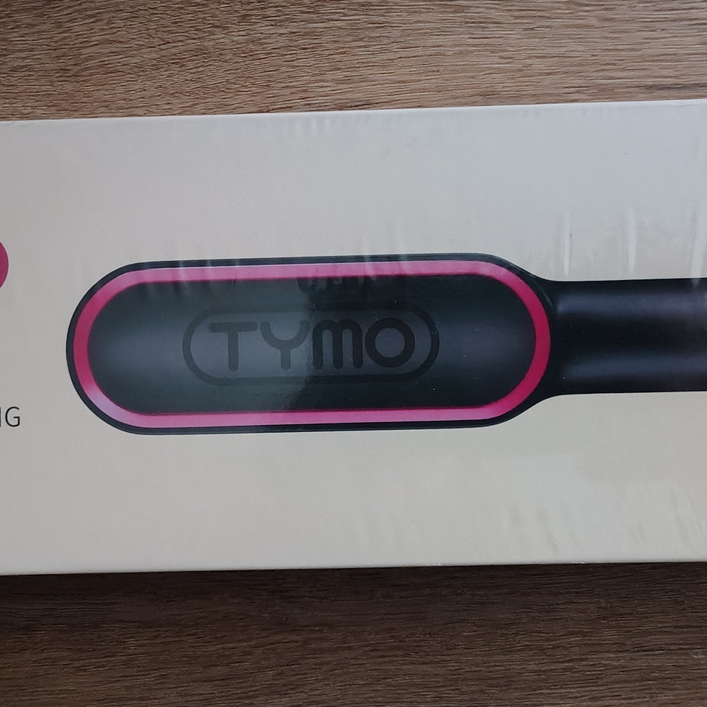 NWT TYMO RING Pink & Black Hair Straightening Comb
